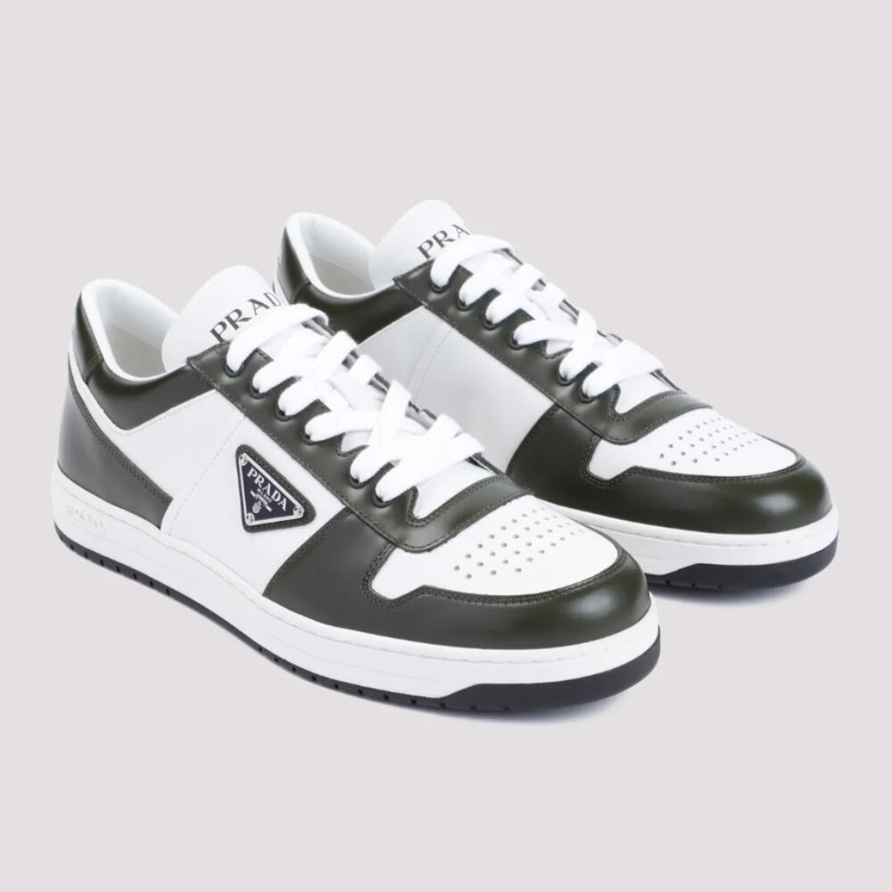 Prada Downtown Leather Sneakers Size 12 - NWT - Picture 4 of 8